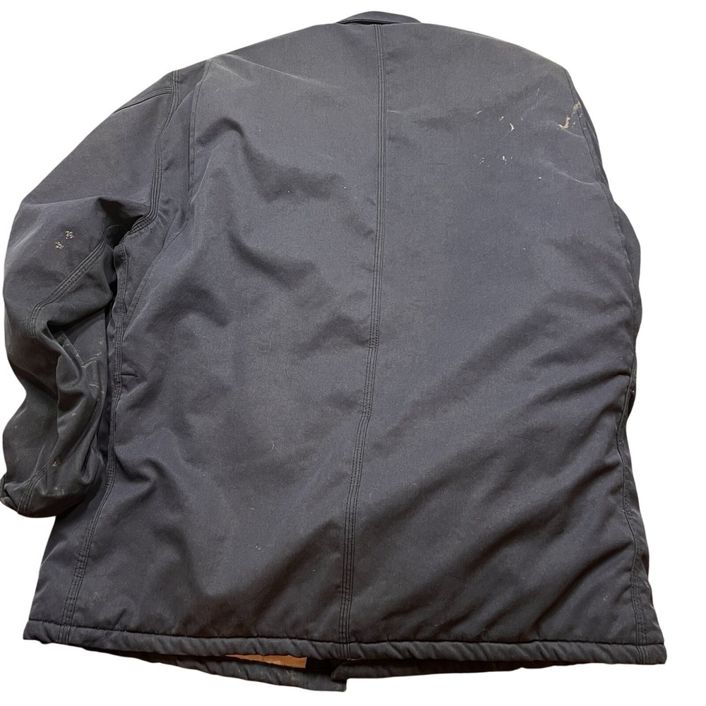 Carhartt FR Flame Resistant Men's 2XL Canvas Blue Work Coat Jacket Quilted Lined - Picture 15 of 16